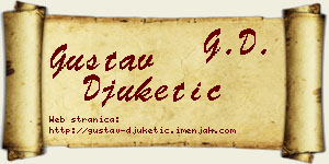 Gustav Đuketić vizit kartica